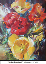 Spring Beauties-3, Oil on Canvas